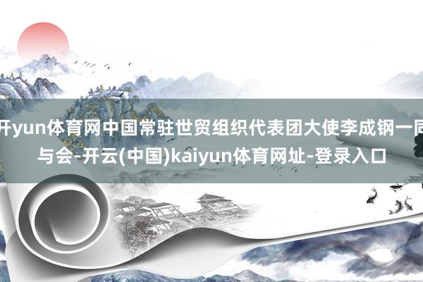 开yun体育网中国常驻世贸组织代表团大使李成钢一同与会-开云(中国)kaiyun体育网址-登录入口