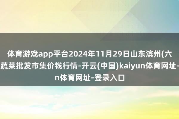 体育游戏app平台2024年11月29日山东滨州(六街)鲁北蔬菜批发市集价钱行情-开云(中国)kaiyun体育网址-登录入口
