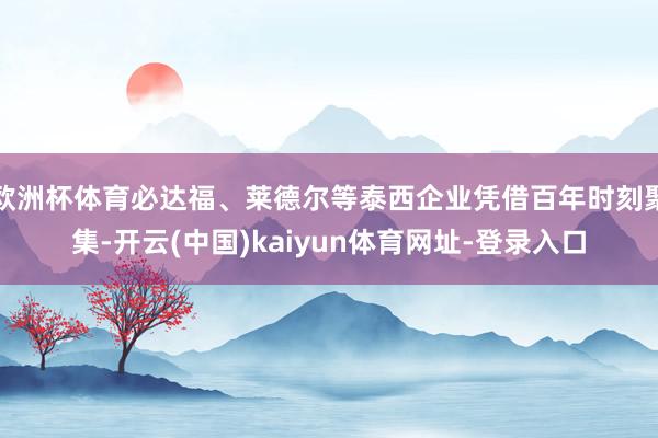 欧洲杯体育必达福、莱德尔等泰西企业凭借百年时刻聚集-开云(中国)kaiyun体育网址-登录入口