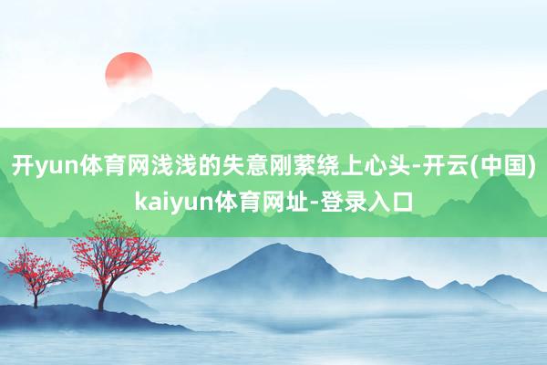 开yun体育网浅浅的失意刚萦绕上心头-开云(中国)kaiyun体育网址-登录入口