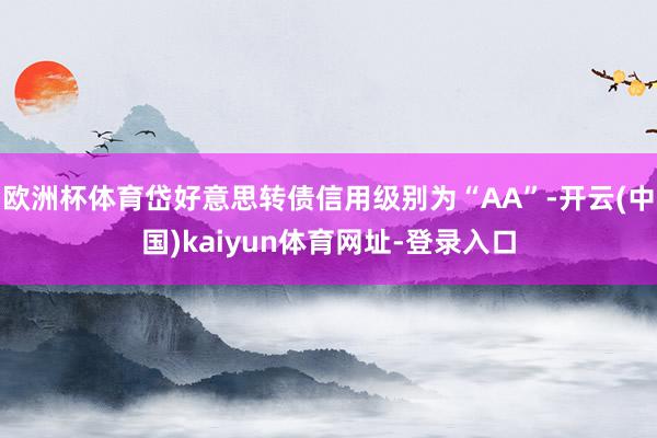 欧洲杯体育岱好意思转债信用级别为“AA”-开云(中国)kaiyun体育网址-登录入口