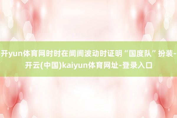 开yun体育网时时在阛阓波动时证明“国度队”扮装-开云(中国)kaiyun体育网址-登录入口