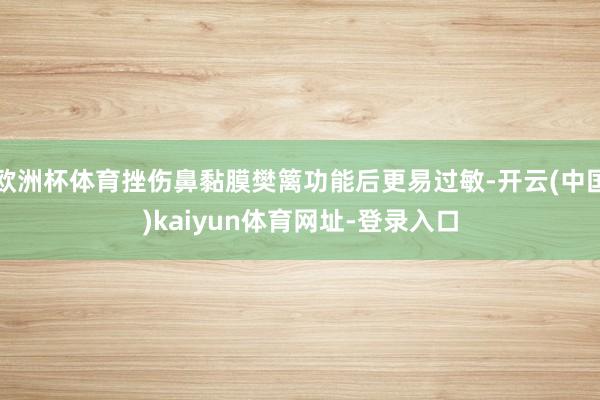 欧洲杯体育挫伤鼻黏膜樊篱功能后更易过敏-开云(中国)kaiyun体育网址-登录入口