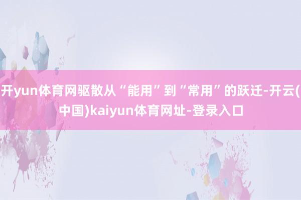 开yun体育网驱散从“能用”到“常用”的跃迁-开云(中国)kaiyun体育网址-登录入口