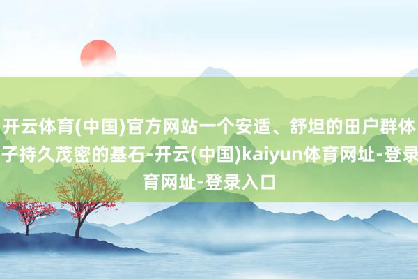 开云体育(中国)官方网站一个安适、舒坦的田户群体是样子持久茂密的基石-开云(中国)kaiyun体育网址-登录入口